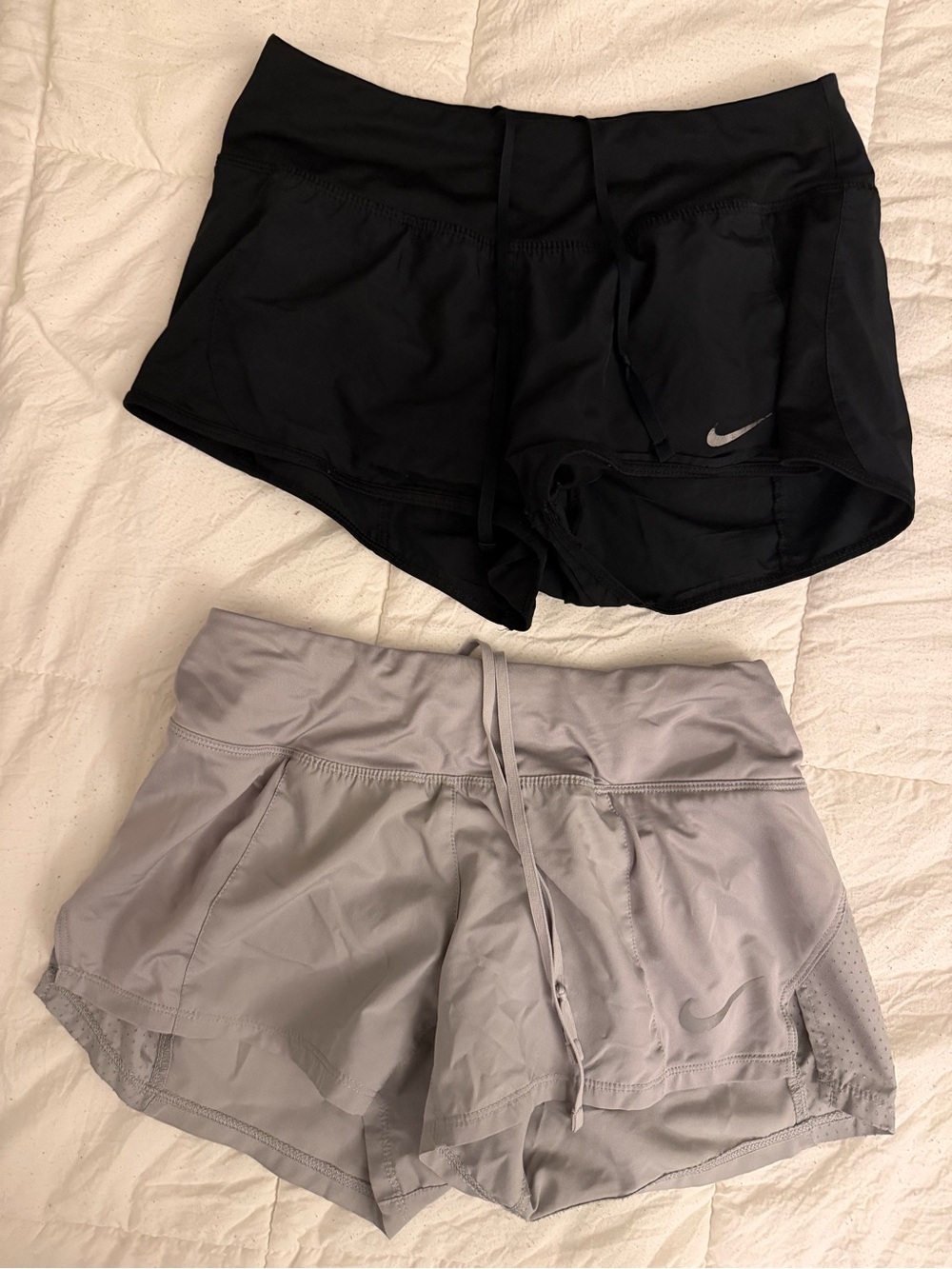 Nike Women's Athletic Shorts — Black & Light Gray